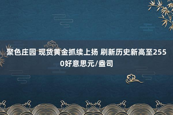 聚色庄园 现货黄金抓续上扬 刷新历史新高至2550好意思元/盎司