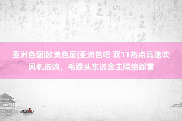 亚洲色图|欧美色图|亚洲色吧 双11热点高速吹风机选购,毛躁头东说念主隔绝踩雷
