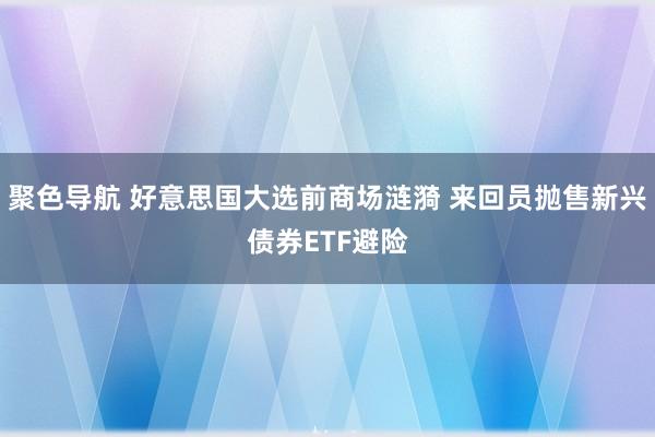 聚色导航 好意思国大选前商场涟漪 来回员抛售新兴债券ETF避险