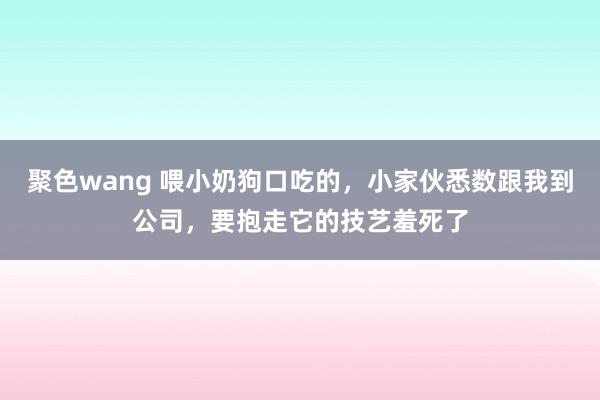 聚色wang 喂小奶狗口吃的，小家伙悉数跟我到公司，要抱走它的技艺羞死了