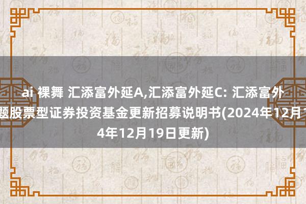 ai 裸舞 汇添富外延A,汇添富外延C: 汇添富外延增长主题股票型证券投资基金更新招募说明书(2024年12月19日更新)