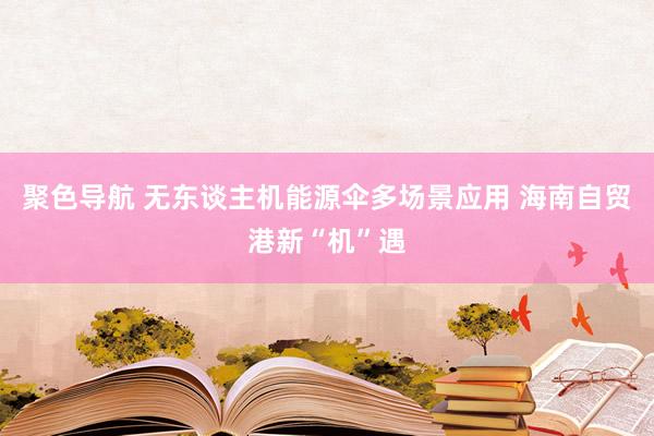 聚色导航 无东谈主机能源伞多场景应用 海南自贸港新“机”遇
