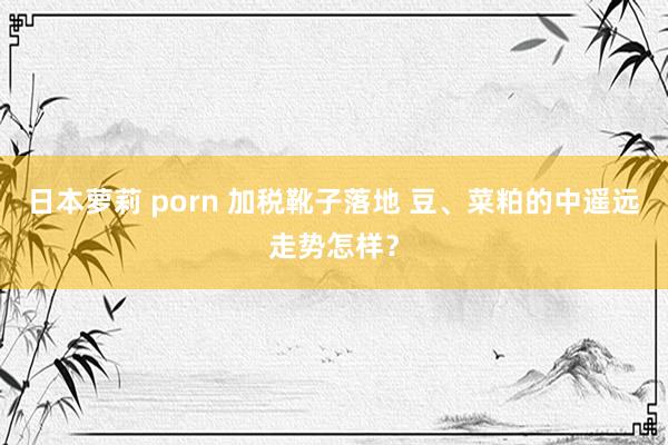 日本萝莉 porn 加税靴子落地 豆、菜粕的中遥远走势怎样？