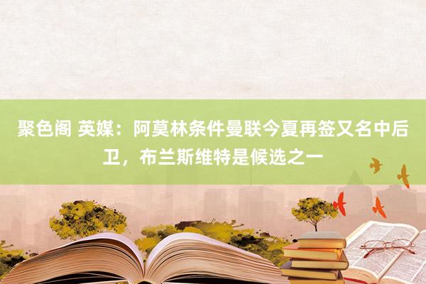 聚色阁 英媒：阿莫林条件曼联今夏再签又名中后卫，布兰斯维特是候选之一