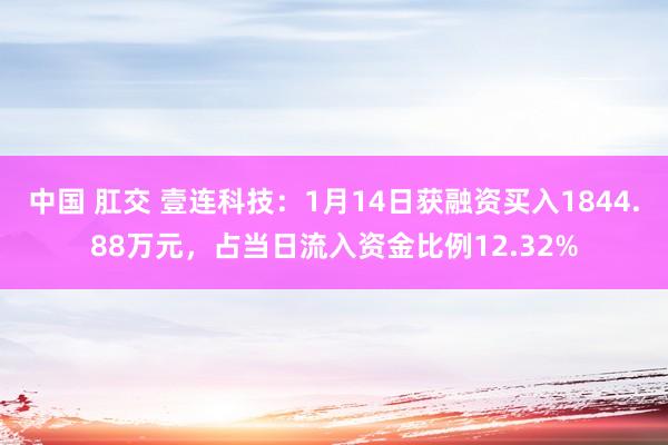 中国 肛交 壹连科技：1月14日获融资买入1844.88万元，占当日流入资金比例12.32%