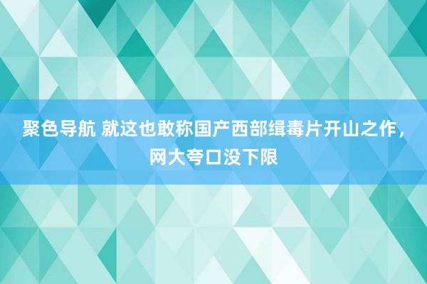 聚色导航 就这也敢称国产西部缉毒片开山之作，网大夸口没下限