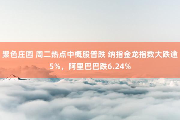 聚色庄园 周二热点中概股普跌 纳指金龙指数大跌逾5%，阿里巴巴跌6.24%