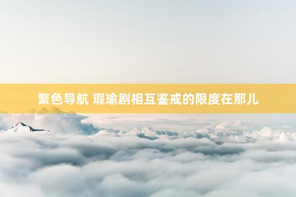 聚色导航 瑕瑜剧相互鉴戒的限度在那儿