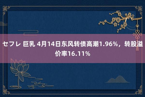 セフレ 巨乳 4月14日东风转债高潮1.96%，转股溢价率16.11%
