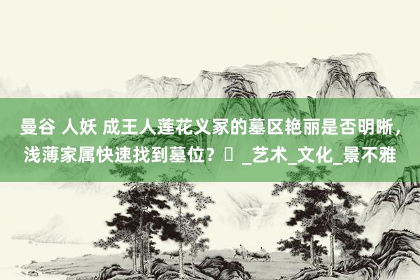曼谷 人妖 成王人莲花义冢的墓区艳丽是否明晰，浅薄家属快速找到墓位？​_艺术_文化_景不雅
