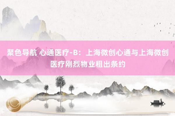 聚色导航 心通医疗-B：上海微创心通与上海微创医疗刚烈物业租出条约