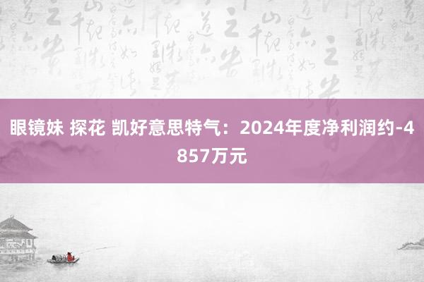 眼镜妹 探花 凯好意思特气：2024年度净利润约-4857万元