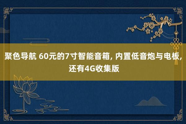 聚色导航 60元的7寸智能音箱， 内置低音炮与电板， 还有4G收集版